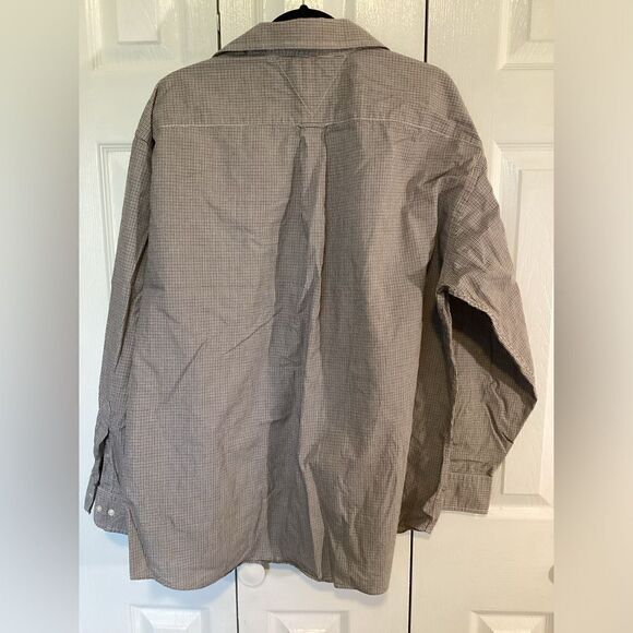 Tommy Hilfiger - Big Men’s Weekend Classics Brown Plaid Shirt - Sz 17-1/2” - Picture 4 of 5